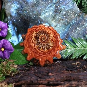 Ammonite Pinecone Pendant